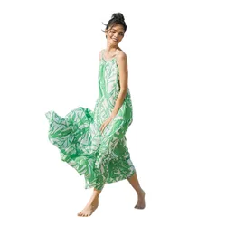 Váy Maxi Nữ F2 Fashion & Freedom Summer Holiday D437-X-S-0620 Màu Xanh Lá Size S