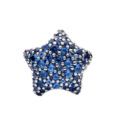 Hạt Vòng Charm Pandora Bold Pavé Star 793026C01 Màu Xanh
