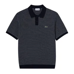 Áo Polo Nam Lacoste Striped Short Sleeve Sweater Regular Fit Polo Shirt PH296E 166 Màu Xanh Navy Size 3