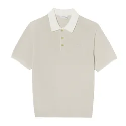 Áo Polo Nam Lacoste Short Sleeve Sweater Polo Shirt Regular Fit PH943E I18 Màu Beige Size 3