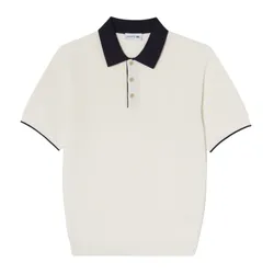 Áo Polo Nam Lacoste Short Sleeve Sweater Polo Shirt Regular Fit PH943E XFJ Màu Kem Size 3