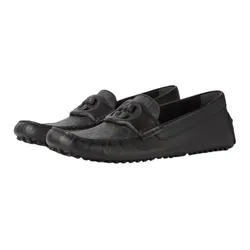 Giày Lười Nam Gucci Moca 730148AAB7Z1000 Màu Đen Xám Size 39