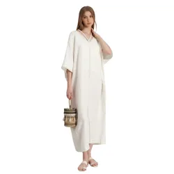 Váy Linen Nữ F2 Fashion & Freedom De Soleil DT-D705-T-S-0323 Màu Trắng Size S
