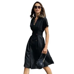 Váy Nữ F2 Fashion & Freedom Linen D411-XD-S-0520 Màu Xanh Size S