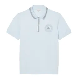 Áo Polo Nam Lacoste Puff Print Short Sleeve PH2527 55G T01 Màu Xanh Nhạt Size 3