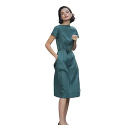 Váy Liền Nữ F2 Fashion & Freedom Linen Becoming Unveil D521-XCV-S-0521 Màu Xanh Cổ Vịt Size S