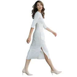 Váy Nữ F2 Fashion & Freedom Linen D388-T-S-0919 Màu Trắng Size S