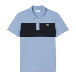 Áo Polo Nam Lacoste Regular Fit Colorblock Piqué PH0895 - 3PT Màu Xanh Blue Size 4