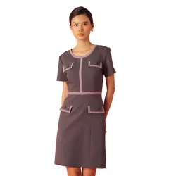 Váy Liền Nữ F2 Fashion & Freedom Ruby Key Colour Trends D548-XT-S-1021 Màu Xám Tím Size S