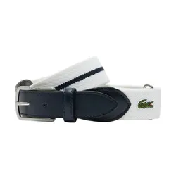 Thắt Lưng Nam Lacoste Classic Border Tape Belt RC005 - PB7 Màu Trắng
