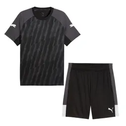 Bộ Quần Áo Cộc Tay Nam Puma Indiviliga Graphic 660968_03 / 660976_03 Màu Đen/Xám Size S