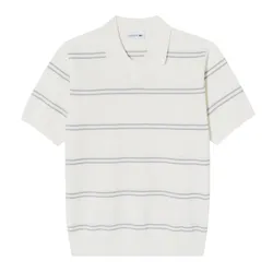 Áo Polo Nam Lacoste Men's Open Collar Pinstripe Short Sleeve Sweater PH396E - XFJ Màu Trắng Size 4