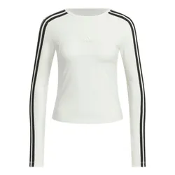 Áo Thun Dài Tay Nữ Adidas 3-Stripes Long Sleeves T-Shirt Asia Sizing White JW4643 Màu Trắng Size M
