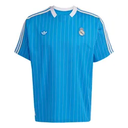Áo Thun Bóng Đá Unisex Adidas Real Madrid Terrace Icons JN3060 Màu Xanh Blue Size S