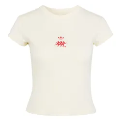 Áo Thun Nữ Adidas Originals Baby Tee Cream White KU9199 Màu Trắng Kem Size S