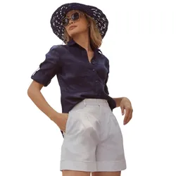 Quần Short Nữ F2 Fashion & Freedom Linen For A Street Style QS21-T-S-0319 Màu Trắng Size S