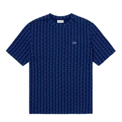 Áo Thun Nam Lacoste Indigo Pique Knit T-Shirt TH2787 99 2GF Màu Xanh Dương Size S