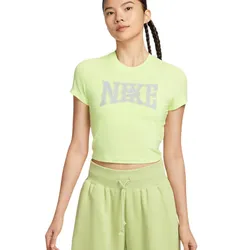 Áo Thun Nữ Nike Sportswear Slim Cropped HQ1710-360 Màu Xanh Green Size S