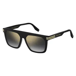 Kính Mát Nam Marc Jacobs Men's Flat Top Browline Sunglasses Gradient Lens 680S - 807FQ1 Màu Đen - Vàng