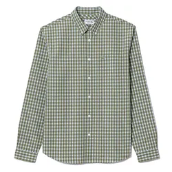 Áo Sơ Mi Dài Tay Nam Lacoste Striped Loose-fit Poplin Shirt CH0894-IC3 Màu Xanh Lá Size 38