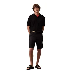 Áo Polo Nam Calvin Klein CK Fine Knit Sweater 40EM320-001 Màu Đen Size XS