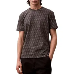 Áo Thun Nam Calvin Klein CK Liquid Touch Allover Monogram Classic T-Shirt 40BC240 - 022 Màu Đen Size M