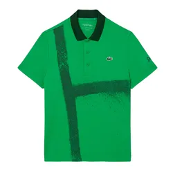 Áo Polo Nam Lacoste Tennis x Novak Djokovic DH8971 - SIW Màu Xanh Green Size 4