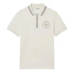 Áo Polo Nam Lacoste Men's Polo Shirt With Striped Trim PH9960-ARS Màu Kem Size 5