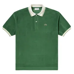 Áo Polo Nam Lacoste High-gauge Pile Fabric Loose PH005J-132 Màu Xanh Lá Size 2