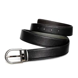 Thắt Lưng Nam Montblanc Reversible Leather Belt 30mm Hai Mặt Màu Đen/Xám