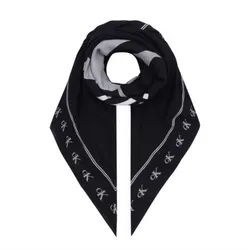 Khăn Nữ Calvin Klein CK Logo Scarf 475497_102 Màu Đen