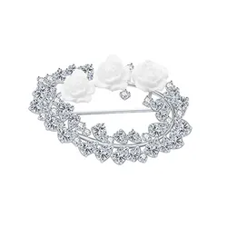 Cài Áo Nữ Meri Flower Charm BR194 Màu Bạc