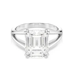 Nhẫn Nữ Swarovski Stilla Ring Octagon Cut, White, Silver-Tone Finish 5717880 Màu Trắng Size 55