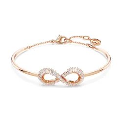 Vòng Đeo Tay Nữ Swarovski Hyperbola Bangle Infinity, White, 18k Rose Gold Finish 5679443 Màu Vàng Hồng