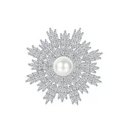 Cài Áo Meri Frozen Blossom BR23 Màu Bạc