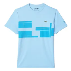 Áo Thun Nam Lacoste Tennis x Novak Djokovic T-Shirt TH2525-IF3 Màu Xanh Nhạt Size 4