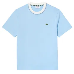 Áo Thun Nam Lacoste Men's Made In France Heavy Cotton T-Shirt TH3837 - HBP Màu Xanh Blue Size 4