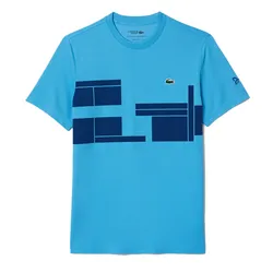 Áo Thun Nam Lacoste Tennis x Novak Djokovic T-Shirt TH2525 - IDE Màu Xanh Blue Size 4
