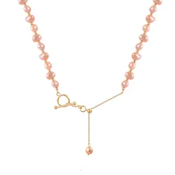 Dây Chuyền Nữ Jessica Pearl Ngọc Trai Blush Cloud JN20 Màu Hồng