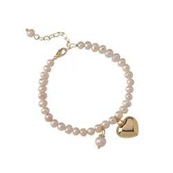 Vòng Đeo Tay Nữ Jessica Pearl Ngọc Trai Heartbeat JB27 Màu Trắng