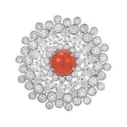 Cài Áo Nữ Meri Blooming Brilliance BR54 Màu Bạc