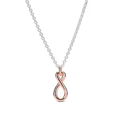 Dây Chuyền Pandora Sparkling Zircon Necklace Màu Vàng Hồng
