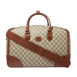 Túi Du Lịch Gucci Interlocking G Duffle Bag In GG Supreme Canvas Màu Nâu Be