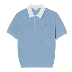 Áo Polo Nam Lacoste Short Sleeve Sweater Regular Fit PH943E AEY Màu Xanh Da Trời Size 3