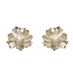 Khuyên Tai Nữ Kya Jessica Pearl Pearl Peony JE21 Màu Vàng/Trắng