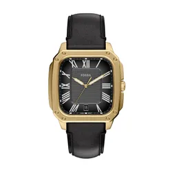 Đồng Hồ Nam Fossil&nbsp;Crosby 42 mm Three-Hand Black Leather Watch FS6151 Màu Đen