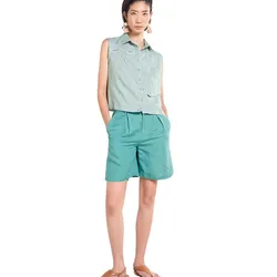 Quần Short Nữ F2 Fashion & Freedom Linen Tender Drit QS89-XLA NHAT-S-0324 Màu Xanh Lam Size S