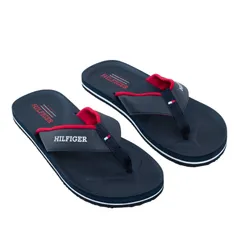 Dép Xỏ Ngón Nam Tommy Hilfiger Logo Flip-Flops Màu Xanh Navy Size 44