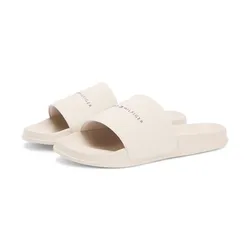 Dép Tommy Hilfiger Logo Textured Pool Slides Classic Beige Màu Be Size 39