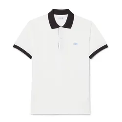 Áo Polo Nam Lacoste Classic Fit Contrast Rib PH2017 - 1I9 Màu Trắng Đen Size 4